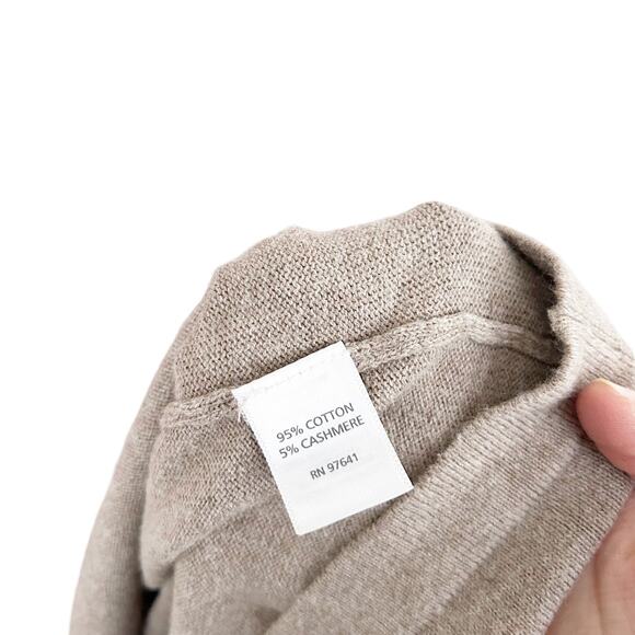 J. Jill Pure Jill Tan Cotton Cashmere Blend Sweater Dress Sz M - Picture 3 of 5